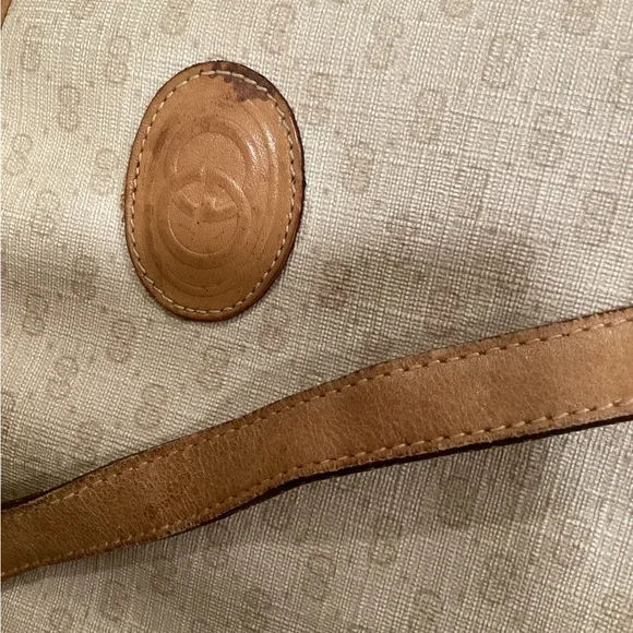 Gucci Tan and Brown Leather Crossbody Bag Vintage 80s OFFERS - Picture 10 of 16